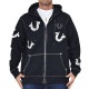 礭  TRUE RELIGION ȥ롼ꥸ BIG T WARPED PUFF PRINT LOGO ZIP HOODIE ե른å աǥ å ѡ XXL XXXL