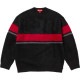 �礭�������� ��� Supreme ����ץ꡼�� Brushed Stripe Sweater �������� �˥å� Black XXL