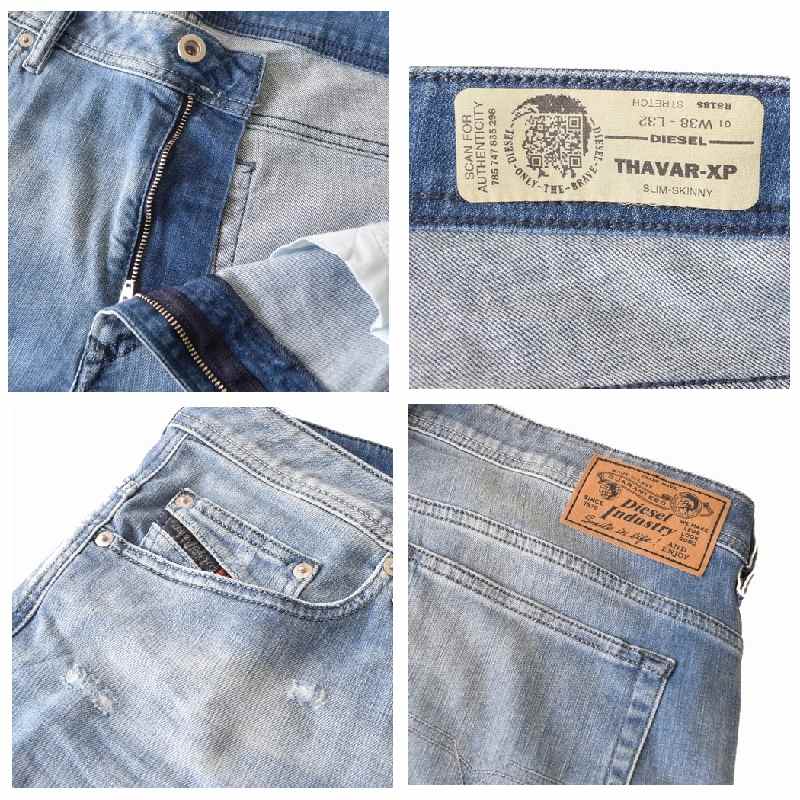 ��SALE�� �礭�������� ��� DIESEL �ǥ������� SLIM SKINNY ����ॹ���ˡ� �ǥ˥�ѥ�� ������ THAVAR-XP R818S STRETCH 38�����