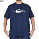 �礭�������� ��� Lacoste �饳���� ���롼�ͥå� Ⱦµ�ԥ���� �֥�å� �� �ͥ��ӡ� �� ���꡼�� CLASSIC FIT XXL XXXL XXXXL