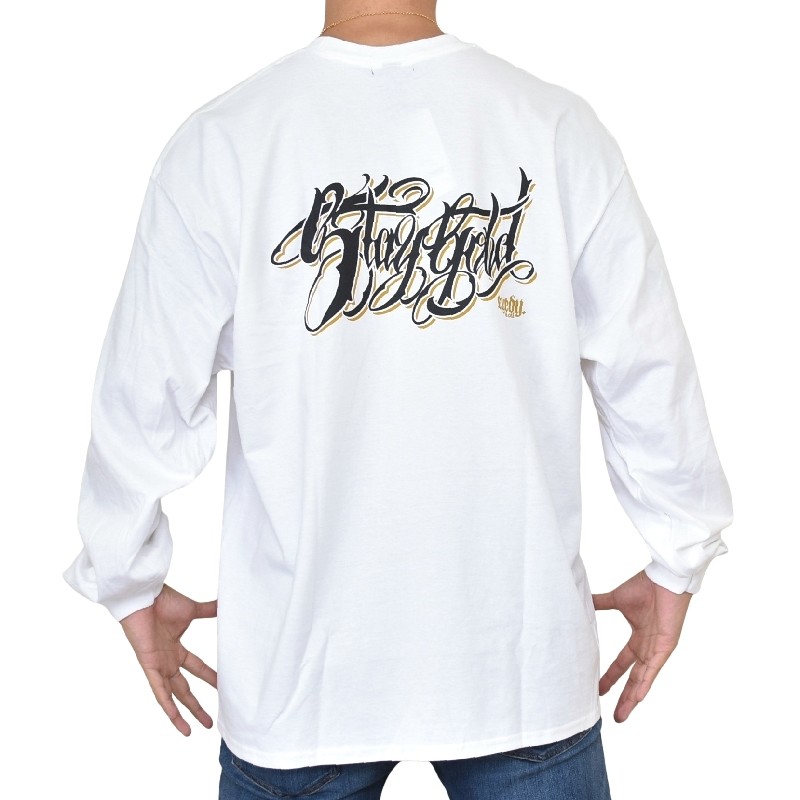 �礭�������� ��� EYEDY �����ǥ��� STAYGOLD ����� Ĺµ�ԥ���� �� �֥�å� �� �ۥ磻�� XXL XXXL