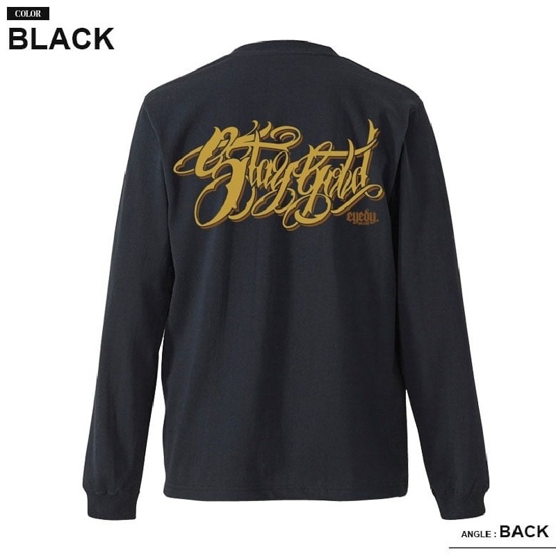 �礭�������� ��� EYEDY �����ǥ��� STAYGOLD ����� Ĺµ�ԥ���� �� �֥�å� �� �ۥ磻�� XXL XXXL