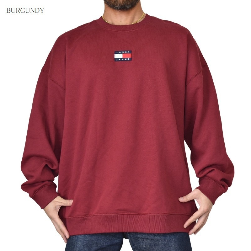 SALE礭 TOMMY HILFIGER JEANS ȥߡҥե åȥ ץ륪С 롼ͥå ȥ졼ʡ ΢ ݥ ӥå륨å XL XXL