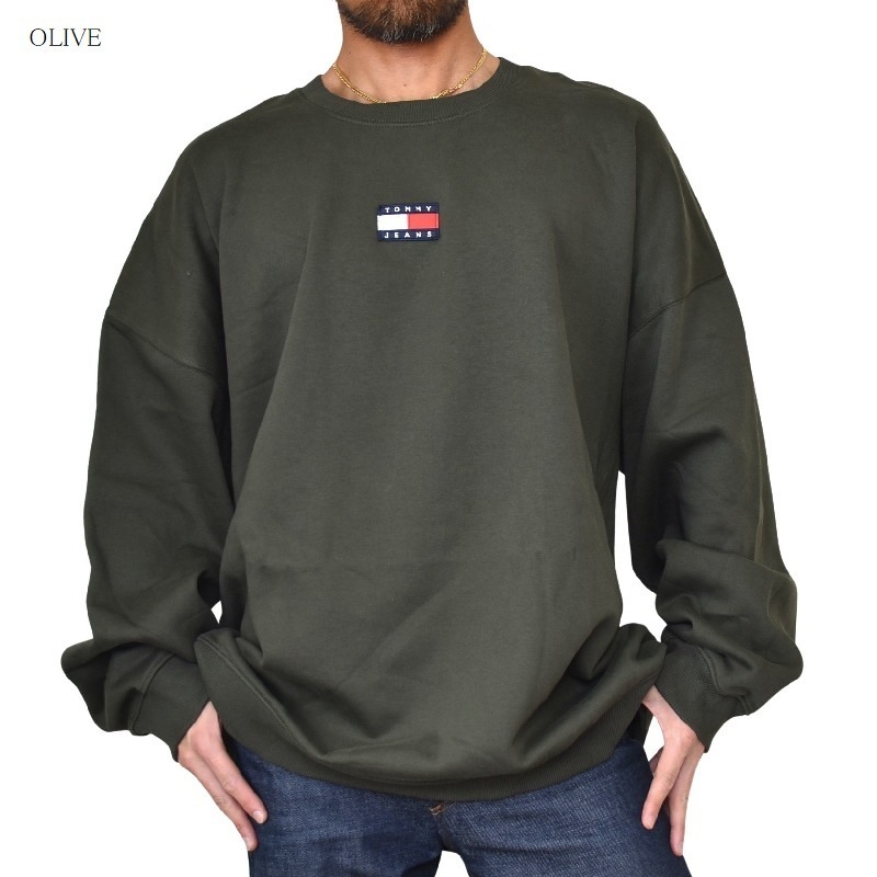 SALE礭 TOMMY HILFIGER JEANS ȥߡҥե åȥ ץ륪С 롼ͥå ȥ졼ʡ ΢ ݥ ӥå륨å XL XXL