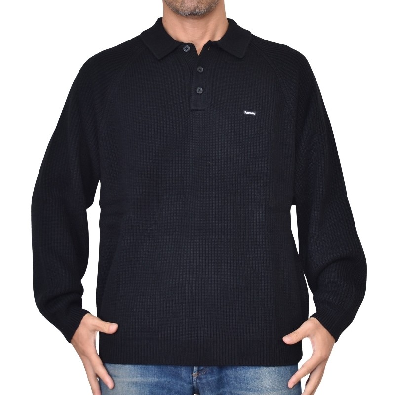 �礭�������� ��� Supreme ����ץ꡼�� Small Box Polo Sweater ���⡼��ܥå��� �ݥ��������� �˥å� XL