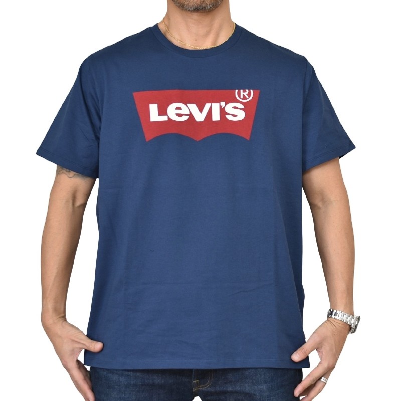 �礭�������� ��� LEVI'S �꡼�Х��� Batwing Logo Graphic T-Shirt ���롼�ͥå� Ⱦµ�ԥ���� �ե���ȥ��� ���ᥫ�� STANDARD FIT XXL