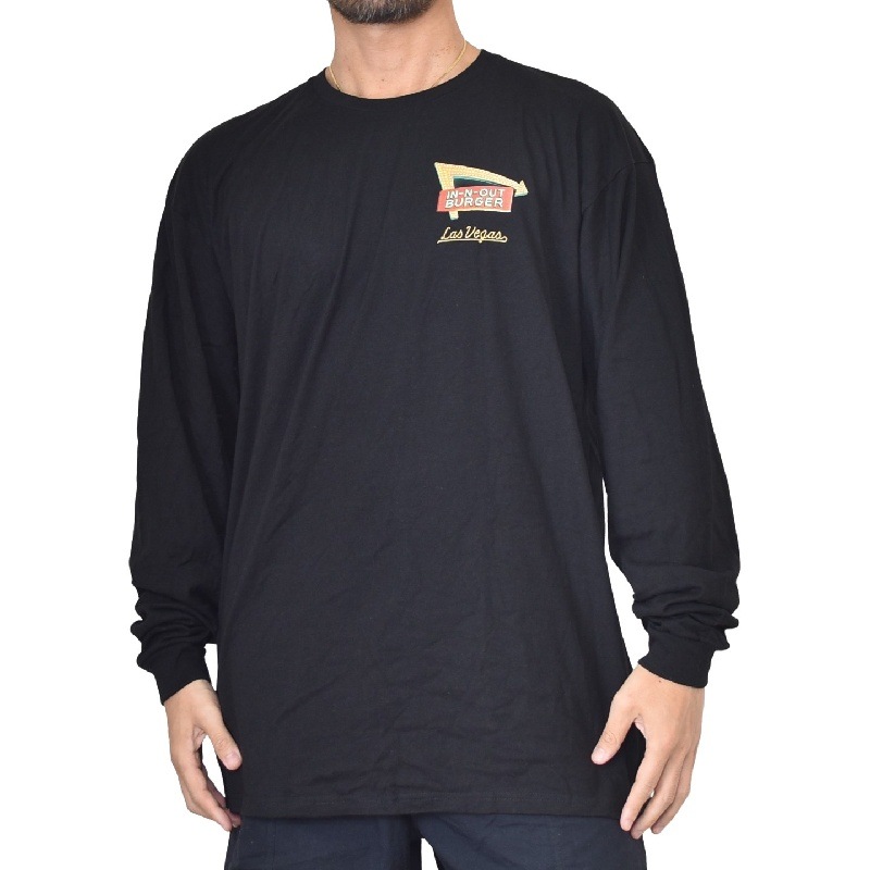 �礭�������� ��� IN-N-OUT BURGER ���󥢥�ɥ����ȥС����� Ĺµ�ԥ���� ����� LAS VEGAS �饹�٥��� �� �֥�å� XL XXL XXXL 