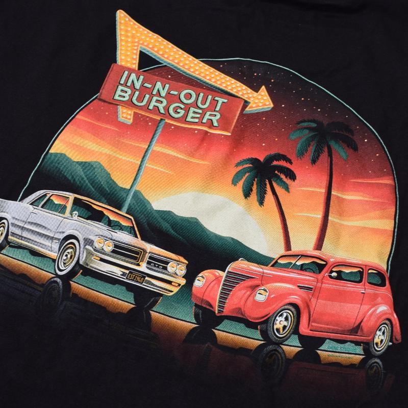 �礭�������� ��� IN-N-OUT BURGER ���󥢥�ɥ����ȥС����� Ĺµ�ԥ���� ����� LAS VEGAS �饹�٥��� �� �֥�å� XL XXL XXXL 