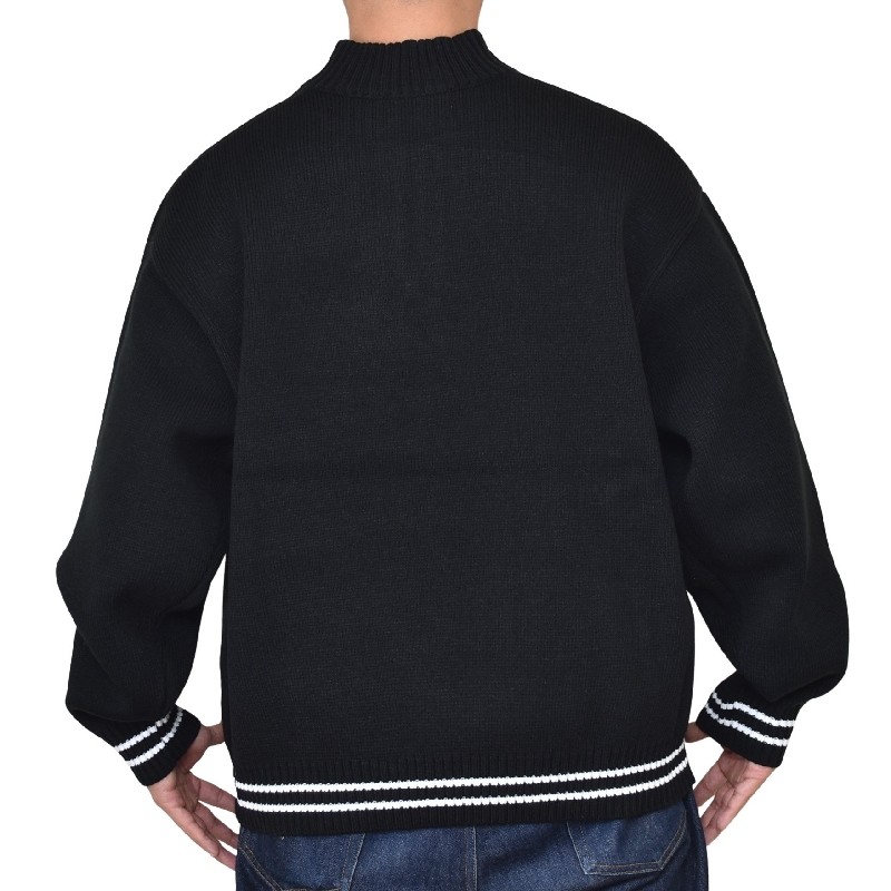 �礭�������� ��� Supreme ����ץ꡼�� Script Stripe Half Zip Sweater ������ץ� ���ȥ饤�� �ϡ��� ���å� �������� Black XXL