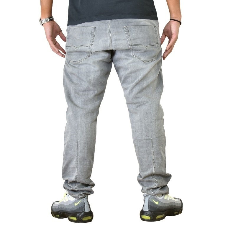 ��SALE�� �礭�������� ��� DIESEL �ǥ������� JOGG JEANS ���祰������ �֥�å� �ǥ˥�ѥ�� �������å� ���ȥ�å� KROOLEY-NE R3008 STRETCH 38�����