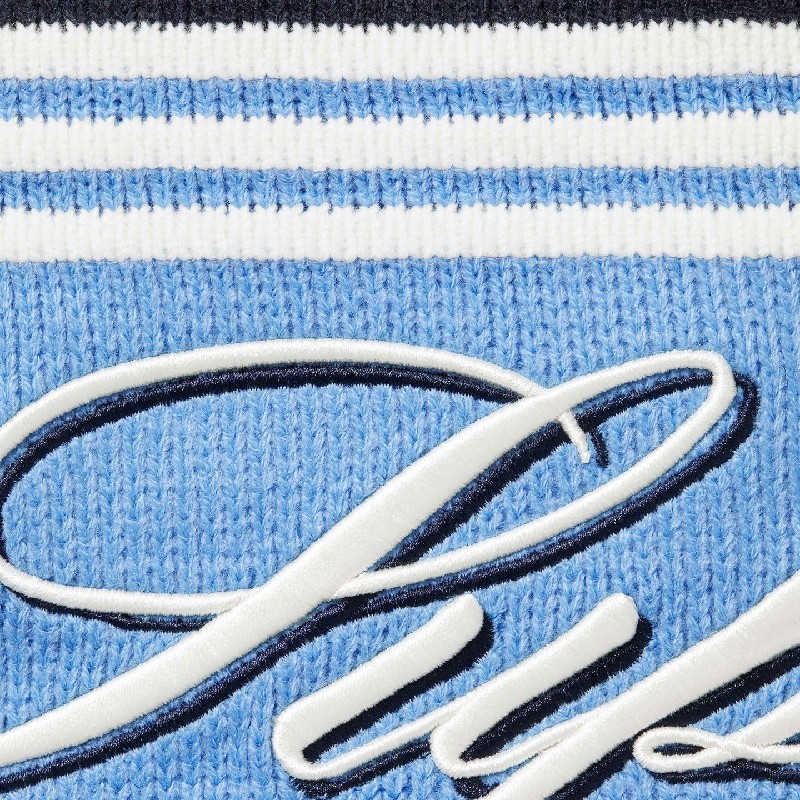 �礭�������� ��� Supreme ����ץ꡼�� Script Stripe Half Zip Sweater ������ץ� ���ȥ饤�� �ϡ��� ���å� �������� NAVY XXL