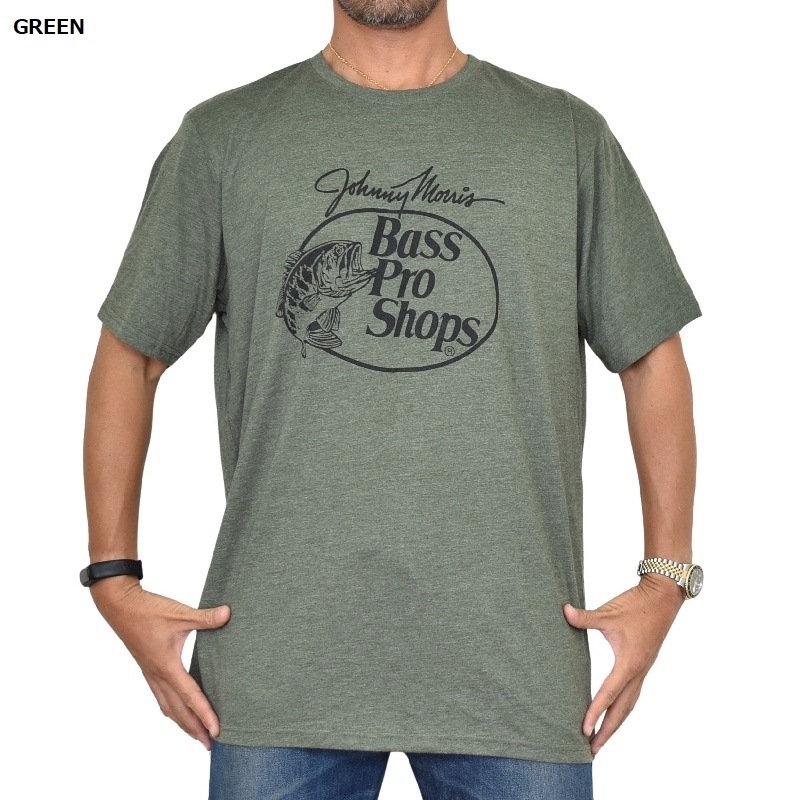 希少 BASS PRO SHOPS フィッシングシャツ L ブラック 大きいサイズ メンズ BASS PRO SHOPS バスプロショップ 半袖Tシャツ