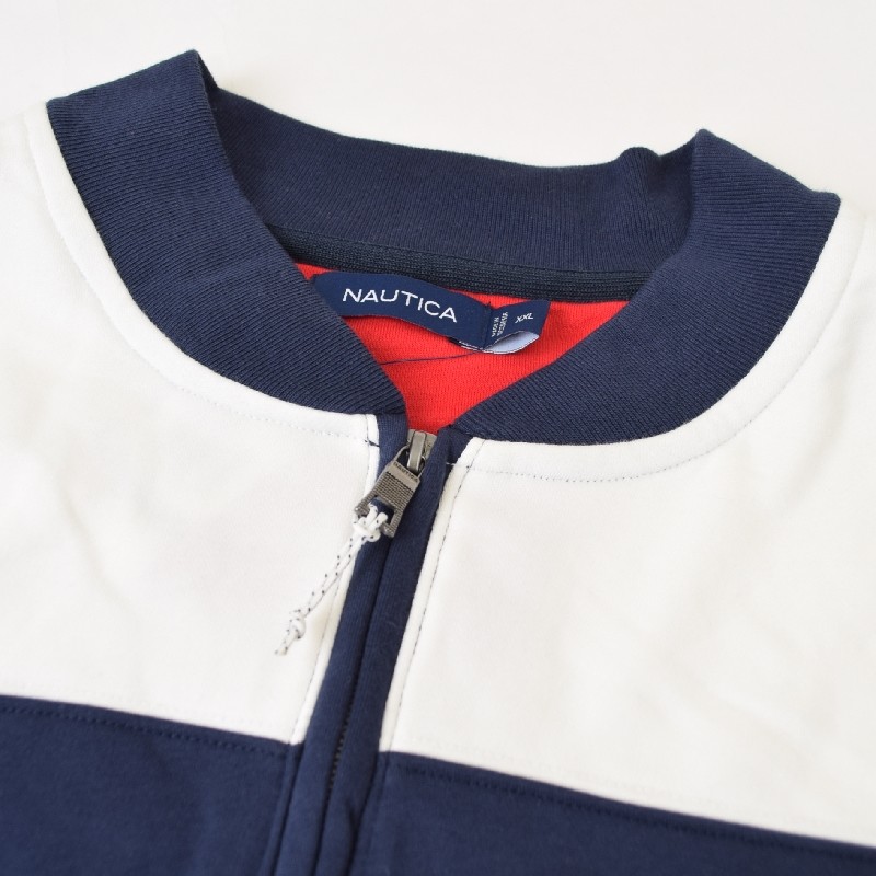 �礭�������� ��� NAUTICA �Ρ��ƥ��� �Ρ����� �ϡ��ե��å� �������åȥ���� �ܡ����� ���ݥ���� colorblock half-zip pullover XXL