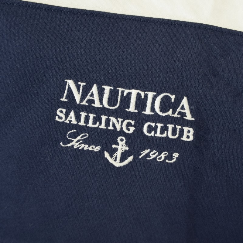 �礭�������� ��� NAUTICA �Ρ��ƥ��� �Ρ����� �ϡ��ե��å� �������åȥ���� �ܡ����� ���ݥ���� colorblock half-zip pullover XXL