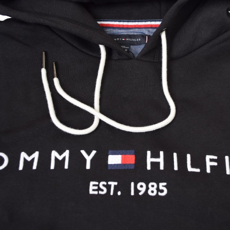 �礭����������� TOMMY HILFIGER �ȥߡ��ҥ�ե����� Embroidered Tommy Logo Hoodie �ץ륪���С� �������å� �ա��ǥ��� ΢���� �����ɽ� Ĺµ �ȥåץ� XXL
