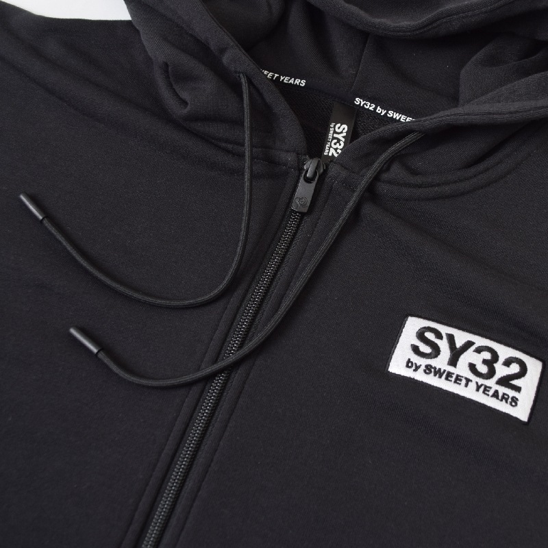 �������� �礭�������� ��� SY32 by SWEET YEARS BASIC BOX LOGO S/S ZIP HOODIE SETUP ���ݥ���� ���ڥ�ɽ� �ե른�å� Ⱦµ �ϡ��եѥ�� �ա��� �ѡ����� ���åȥ��å� �岼 �� �֥�å� ���졼 ΢�ӥ������å� XXXL XXXXL
