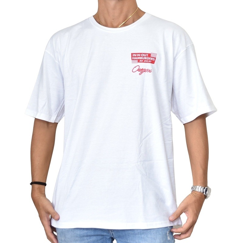 �礭�������� ��� IN-N-OUT BURGER ���󥢥�ɥ����ȥС����� Ⱦµ�ԥ���� ���쥴�� OREGON ORIGINAL SHIRT �� �ۥ磻�� XL XXL XXXL 