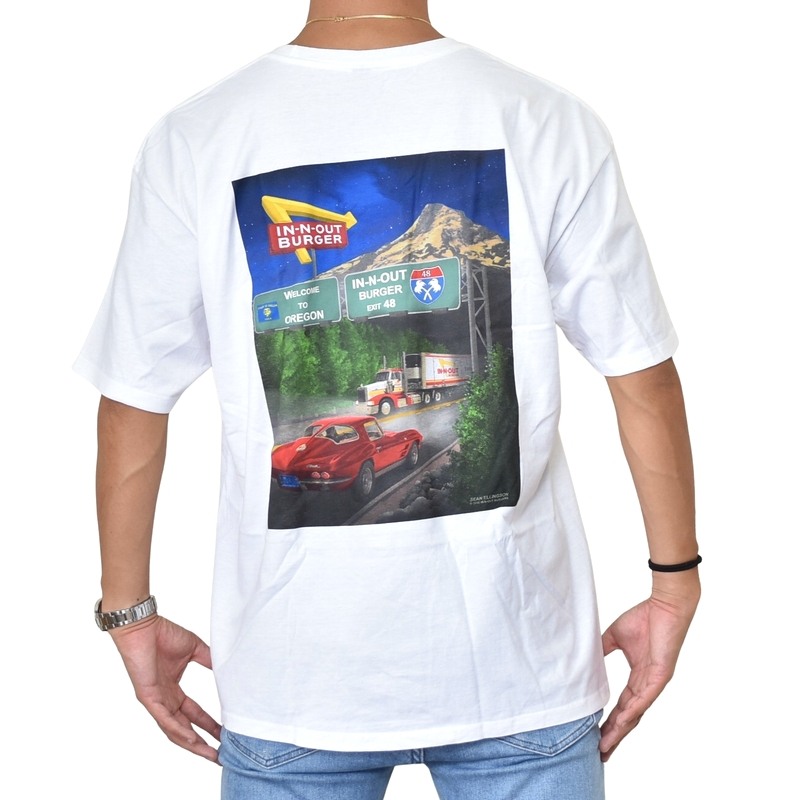 �礭�������� ��� IN-N-OUT BURGER ���󥢥�ɥ����ȥС����� Ⱦµ�ԥ���� ���쥴�� OREGON ORIGINAL SHIRT �� �ۥ磻�� XL XXL XXXL 