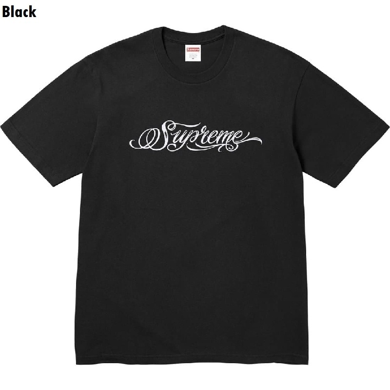 �礭�������� ��� Supreme ����ץ꡼�� Script Tee Ⱦµ T����� XXL
