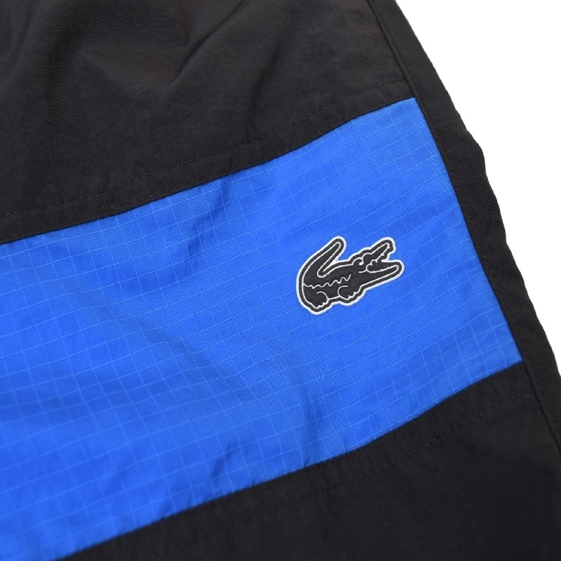 ��SALE�� �礭�������� ��� LACOSTE �饳���� PATCHWORK WATER-REPELLENT JOGGERS �ȥ�å� �ѥ�� �����ɥ��� �������ȥ꡼�ѥå���� �֥�å� ��  XXL XXXL XXXXL