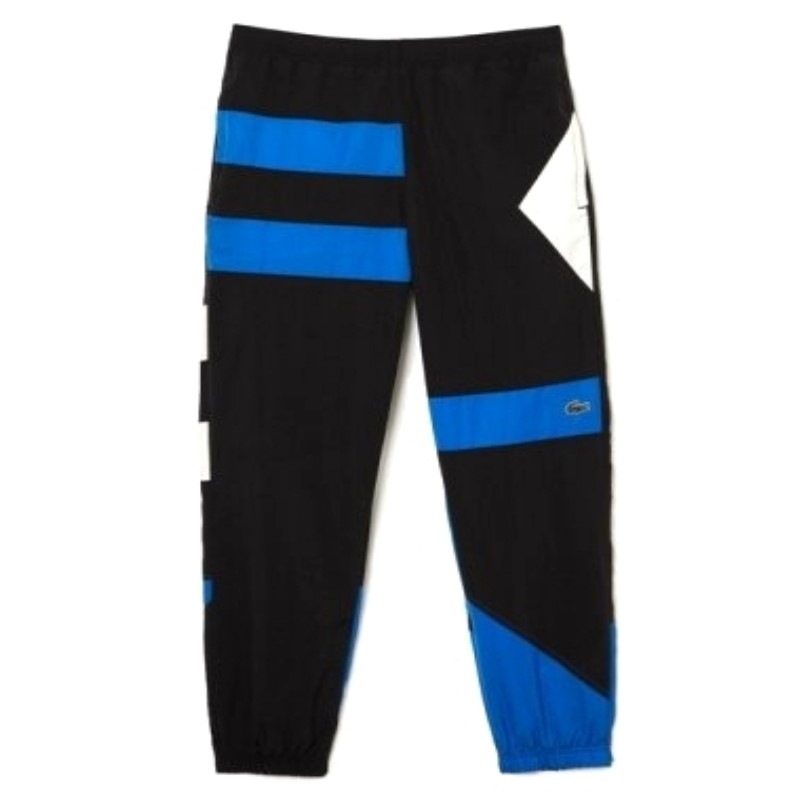 ��SALE�� �礭�������� ��� LACOSTE �饳���� PATCHWORK WATER-REPELLENT JOGGERS �ȥ�å� �ѥ�� �����ɥ��� �������ȥ꡼�ѥå���� �֥�å� ��  XXL XXXL XXXXL