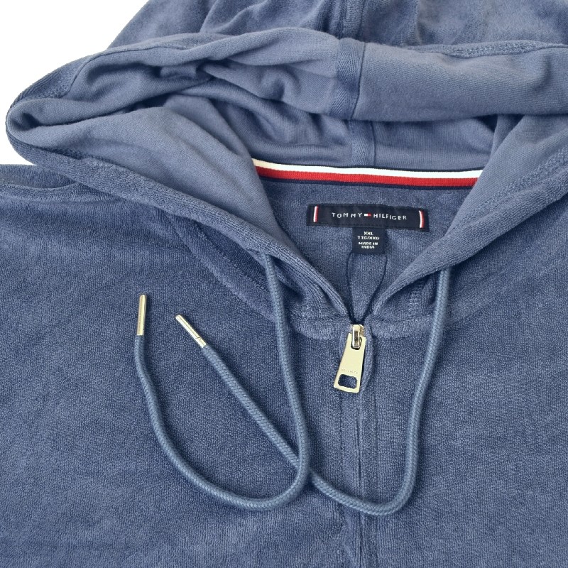 �礭����������� TOMMY HILFIGER �ȥߡ��ҥ�ե����� Terry Toweling Zip Hoodie �ե른�å� �ѡ����� �ѥ������� ������ XXL XXXL