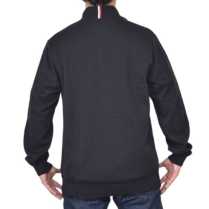 �礭����������� �ȥߡ��ҥ�ե����� TOMMY HILFIGER �ϡ��ե��å� �������������å� ���åȥ� Ĺµ �ȥåץ� �ե�å����� ���ݥ���Ȼɽ� Classic Quarter-Zip Sweater XXL