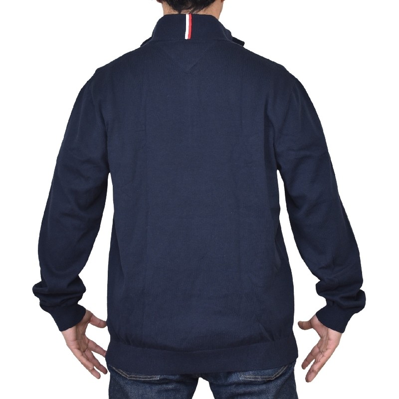 �礭����������� �ȥߡ��ҥ�ե����� TOMMY HILFIGER �ϡ��ե��å� �������������å� ���åȥ� Ĺµ �ȥåץ� �ե�å����� ���ݥ���Ȼɽ� Classic Quarter-Zip Sweater XXL