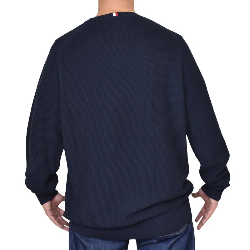 �礭����������� TOMMY HILFIGER �ȥߡ��ҥ�ե����� Structured Crewneck Sweater �������� �˥å� ���롼�ͥå� Ĺµ ���ݥ���Ȼɽ� XL XXL