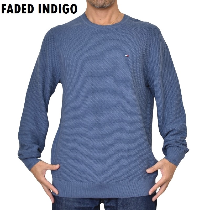 �礭����������� TOMMY HILFIGER �ȥߡ��ҥ�ե����� Structured Crewneck Sweater �������� �˥å� ���롼�ͥå� Ĺµ ���ݥ���Ȼɽ� XL XXL