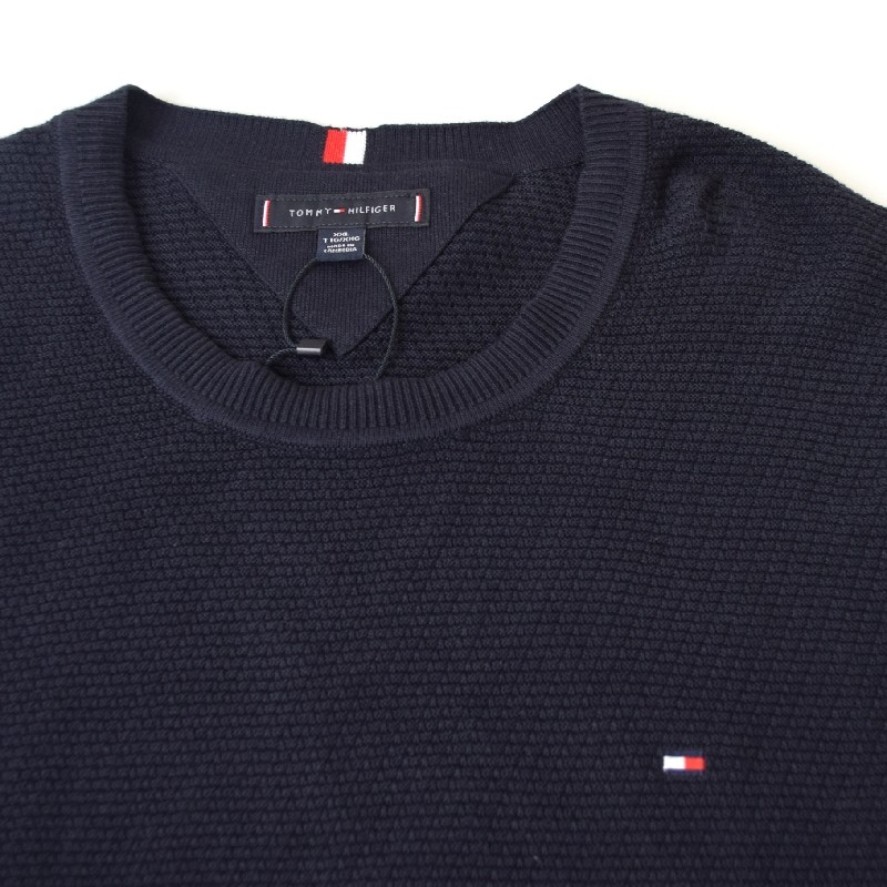 �礭����������� TOMMY HILFIGER �ȥߡ��ҥ�ե����� Structured Crewneck Sweater �������� �˥å� ���롼�ͥå� Ĺµ ���ݥ���Ȼɽ� XL XXL