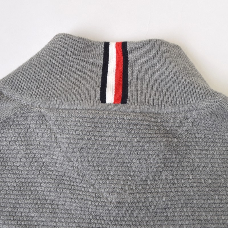 �礭����������� TOMMY HILFIGER �ȥߡ��ҥ�ե����� Textured Stitch Zip Mockneck Cardigan �������� �˥å� �ե른�å� �����ǥ����� Ĺµ ���ݥ���Ȼɽ� XL XXL