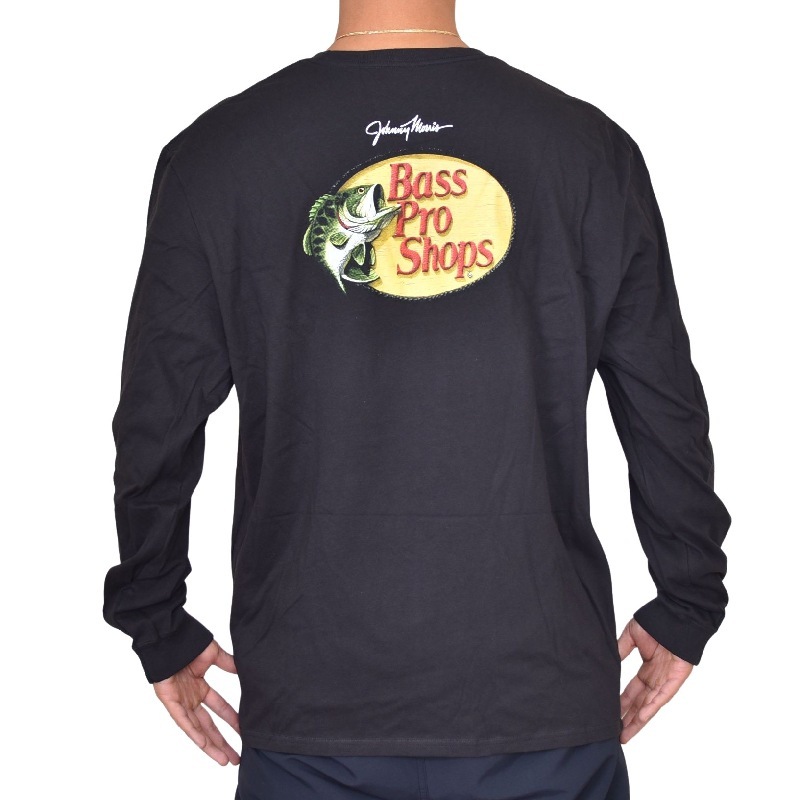 BASSPROSHOPS バスプロショップス フィッシングシャツ М ブラック 大きいサイズ メンズ BASS PRO SHOPS バスプロショップ 長袖Tシャツ