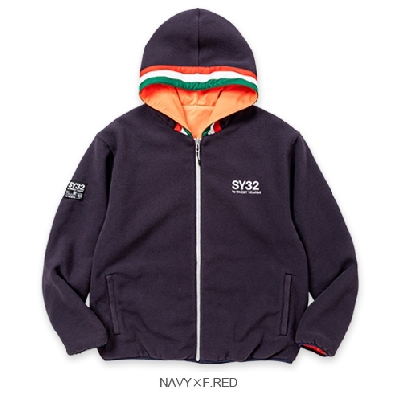 ��SALE�ۡ������� �礭�������� ��� SY32 by SWEET YEARS ���������ȥ��䡼�� ��С����֥� �ե꡼�� �ե른�å� ���㥱�å� REVERSIBLE FLEECE ZIP HOODIE XXXL XXXXL