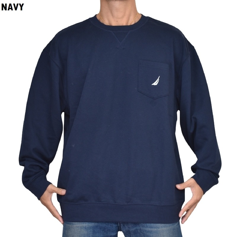 �礭�������� ��� NAUTICA �Ρ��ƥ��� �Ρ����� ���롼�ͥå� �������åȥ���� �ȥ졼�ʡ� ���ݥ���Ȼɽ� �ݥ��å� ΢���� XL XXL XXXL