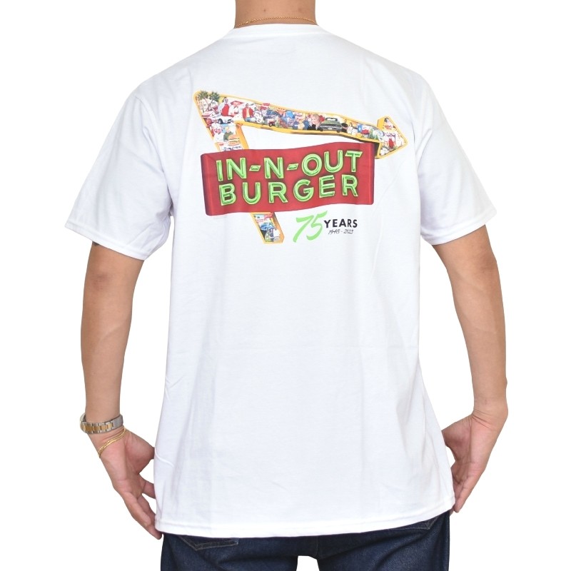 �礭�������� ��� IN-N-OUT BURGER ���󥢥�ɥ����ȥС����� Ⱦµ�ԥ���� �� �ۥ磻�� 75��ǯ��ǰ XL XXL