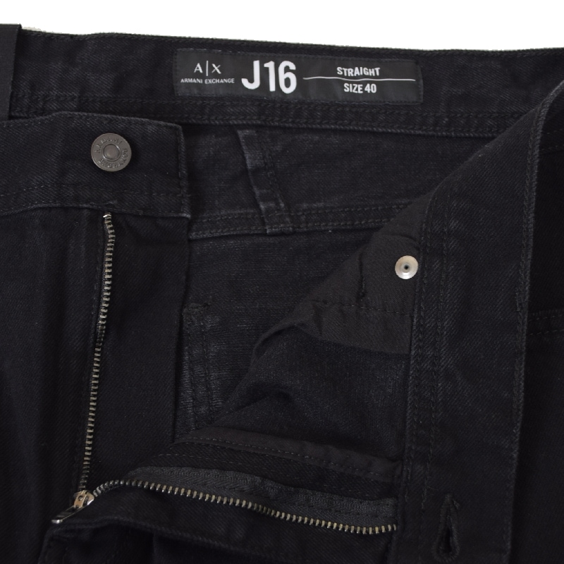 �礭�������� ��� ����ޡ��˥����������� A/X ARMANI EXCHANGE �֥�å��ǥ˥�ѥ�� ������ �����ѥ� ���ȥ졼�� ���ȥ�å� �� �֥�å� STRAIGHT 40�����