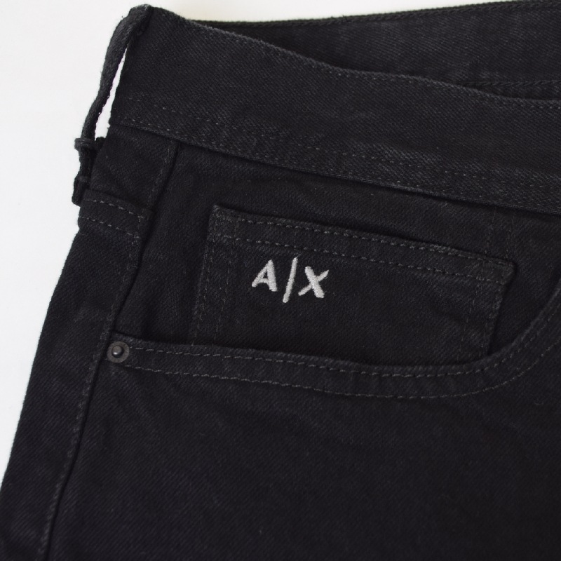 �礭�������� ��� ����ޡ��˥����������� A/X ARMANI EXCHANGE �֥�å��ǥ˥�ѥ�� ������ �����ѥ� ���ȥ졼�� ���ȥ�å� �� �֥�å� STRAIGHT 40�����