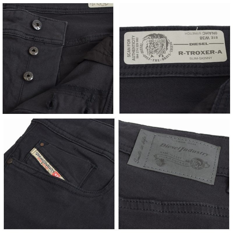 ��SALE���礭�������� ��� �ǥ������� Diesel ����ॹ���ˡ��ѥ�� ���ȥ�å� �� �֥�å� R-TROKER-A 0NAHC STRECH 38�����