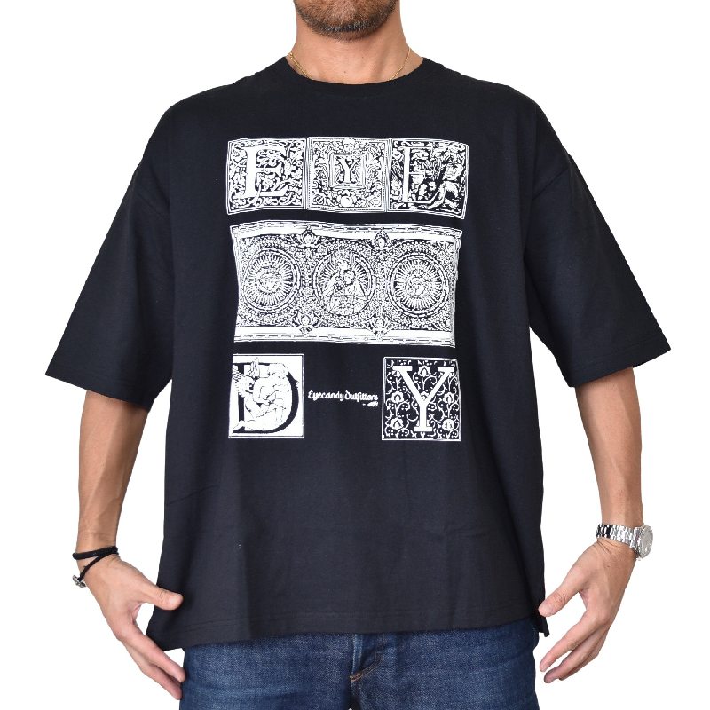 ��SALE���礭�������� ��� EYEDY �����ǥ��� GOTHIC Ⱦµ�ԥ���� �ӥå����륨�å� �� �� �֥�å� �ۥ磻�� �١����� XL XXL