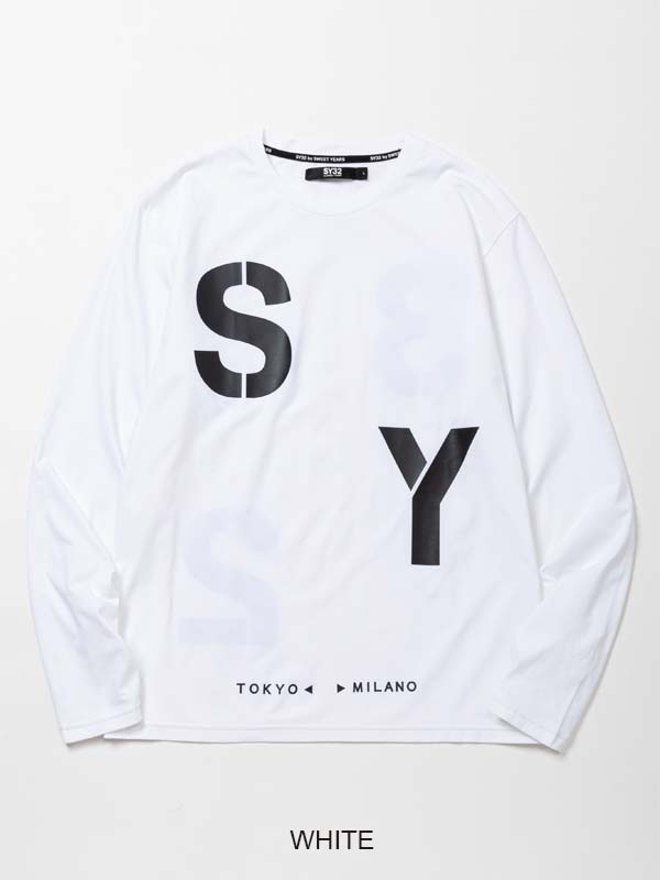 �������� �礭�������� ��� SY32 by SWEET YEARS ���������ȥ��䡼�� STENCIL LOGO L/S TEE ����T Ĺµ�ԥ���� XXXL XXXXL