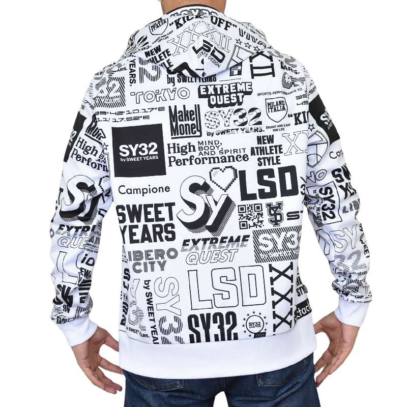 ��SALE���礭�������� ��� SY32 by SWEET YEARS ���������ȥ��䡼�� ���� �ץ��� �������åȥ��åץѡ����� �ա��ǥ��� PE PRINT SWEAT PARKA XXXL XXXXL