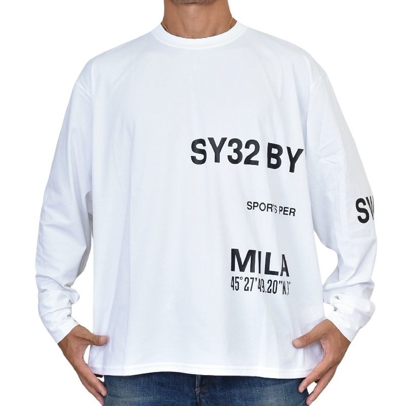  礭  SY32 by SWEET YEARS ȥ䡼 SEPARATE GRAPHIC L/S TEE T Ĺµԥ XXXL XXXXL