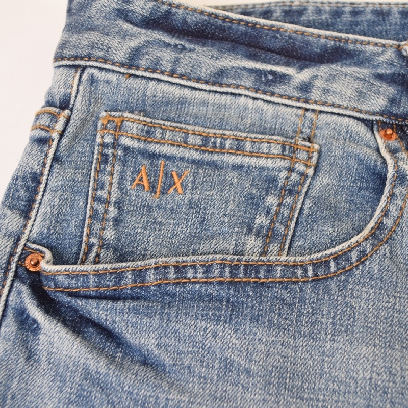 �礭�������� ��� ����ޡ��˥����������� A/X ARMANI EXCHANGE �ǥ˥�ѥ�� ������ �����ѥ� �桼���ɲù� ���᡼��  ���ȥ졼�� STRAIGHT 40�����