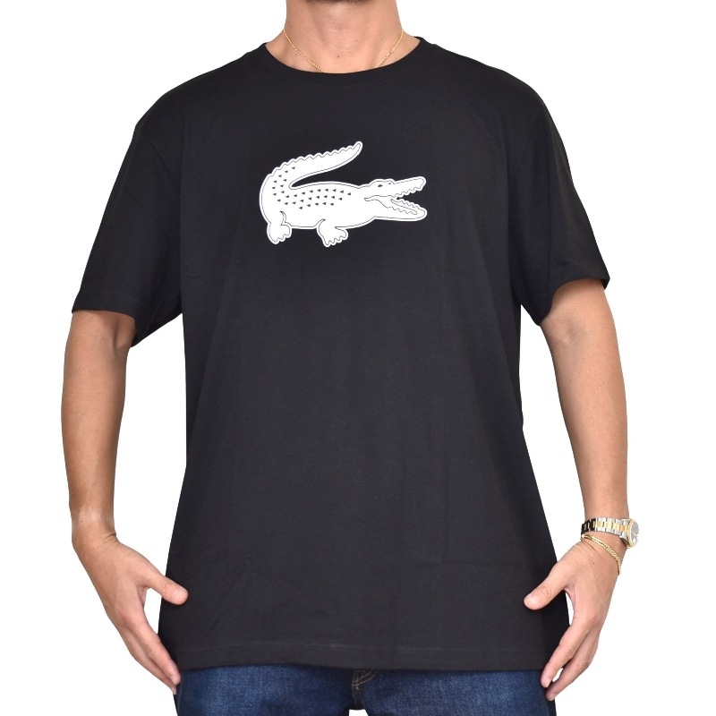 �礭�������� ��� Lacoste �饳���� ���ݡ��� ���롼�ͥå� Ⱦµ�ԥ���� �֥�å� �� REGULAR FIT ULTRA DRY XXXL XXXXL