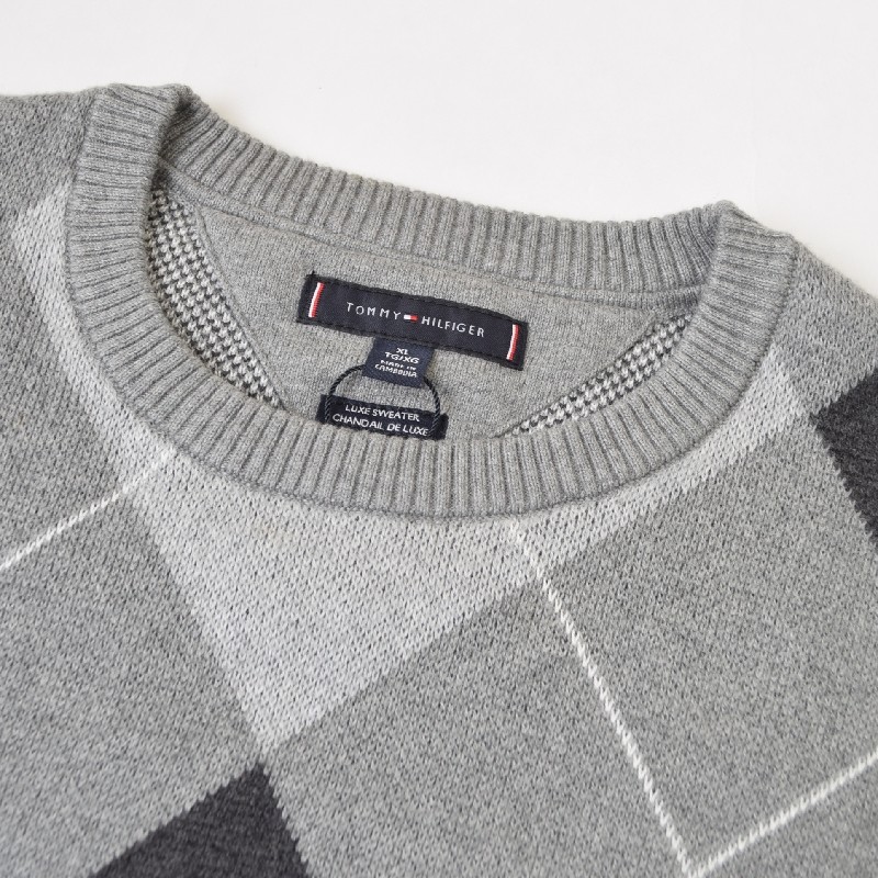 �礭����������� �ȥߡ��ҥ�ե����� TOMMY HILFIGER �����ߥ��� ���������� �������� �˥å� ���롼�ͥå� Ĺµ ���ݥ���Ȼɽ� XL XXL