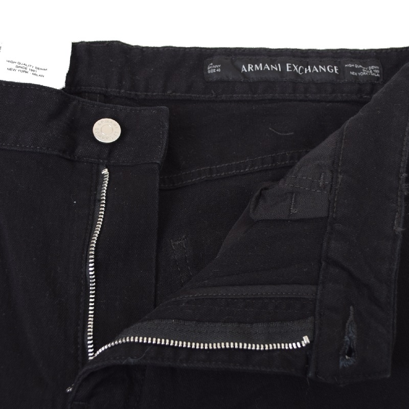 �礭�������� ��� ����ޡ��˥����������� A/X ARMANI EXCHANGE �֥�å��ǥ˥�ѥ�� ������ �����ѥ� �����ˡ� ���ȥ�å� �� �֥�å� SKINNY 40�����