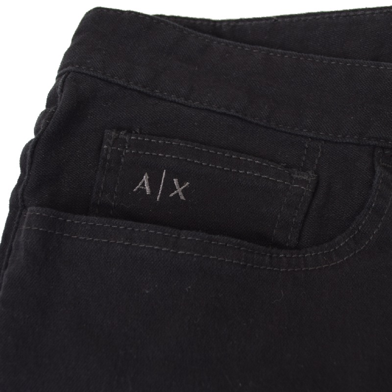 �礭�������� ��� ����ޡ��˥����������� A/X ARMANI EXCHANGE �֥�å��ǥ˥�ѥ�� ������ �����ѥ� �����ˡ� ���ȥ�å� �� �֥�å� SKINNY 40�����