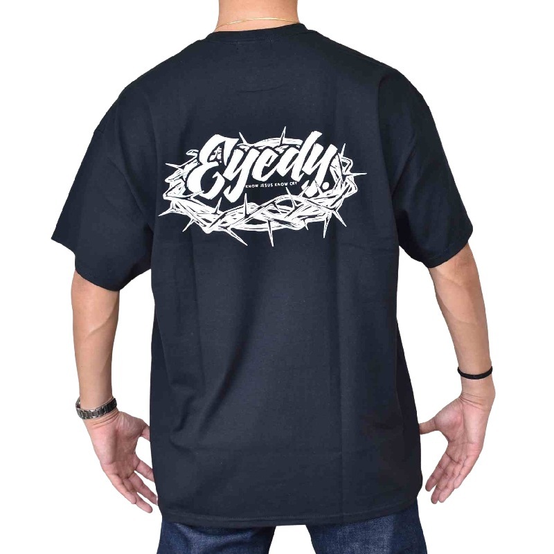 ��SALE���礭�������� ��� EYEDY �����ǥ��� TEAM CROWN Ⱦµ�ԥ���� �� �� �֥�å� �ۥ磻�� XXL XXXL [M�� 1/1]