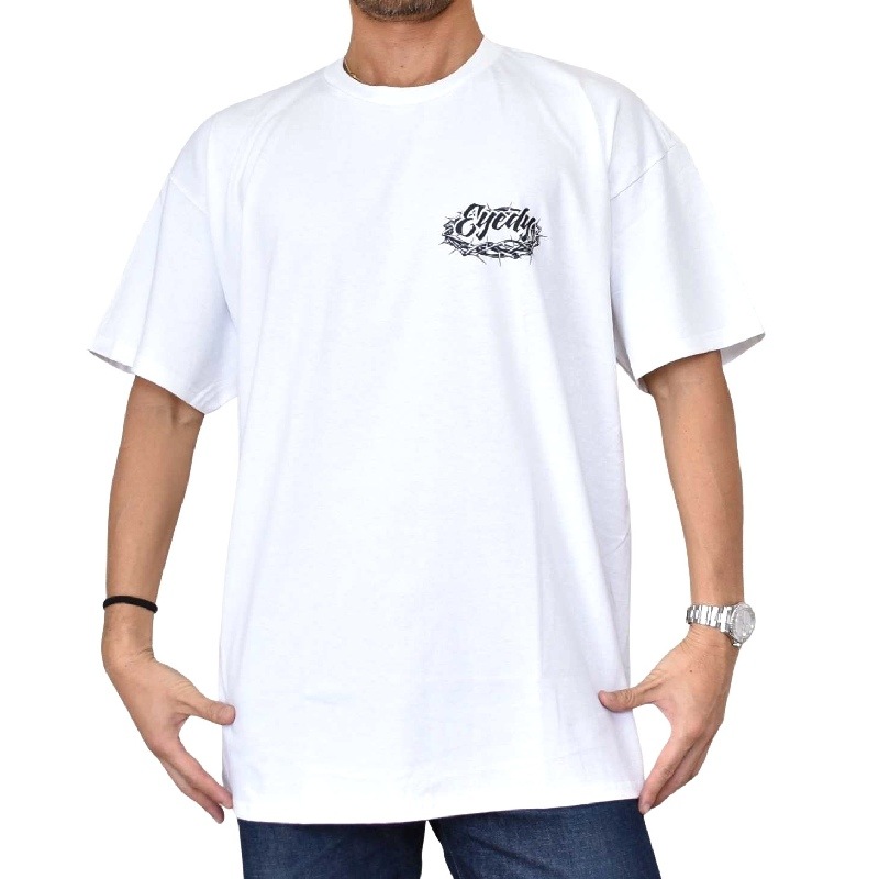 ��SALE���礭�������� ��� EYEDY �����ǥ��� TEAM CROWN Ⱦµ�ԥ���� �� �� �֥�å� �ۥ磻�� XXL XXXL [M�� 1/1]